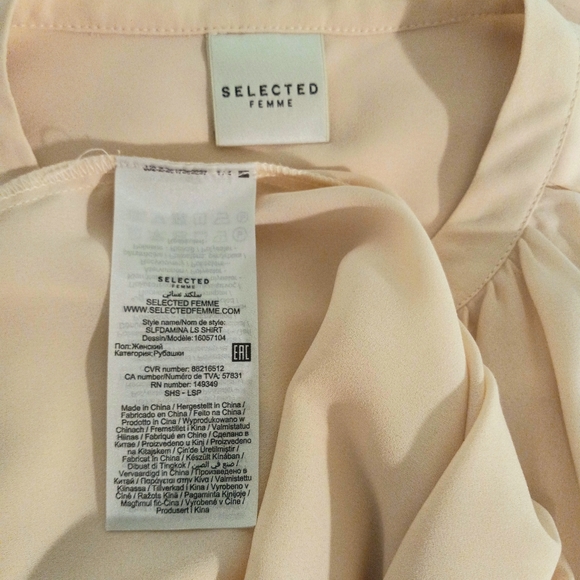 Selected Femme Button Up Long Sleeved Blouse | US 8 - Picture 4 of 5